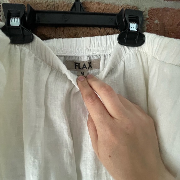 Flax White Linen Trousers - Picture 2 of 3